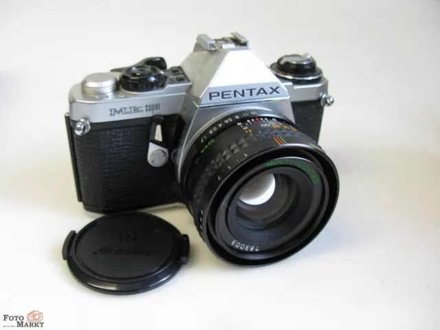 Pentax ME Super Kamera + Objektiv Makinon 1,7/50 mm Spiegelreflexkamera SLR