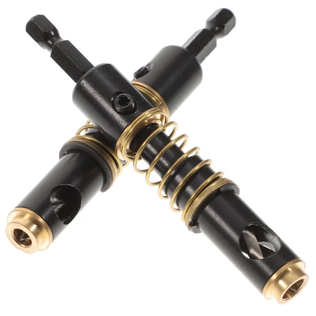 2 Pcs Door Drill Bits Self-centered Door Hinge Tool Self Centering Drill Bit Set