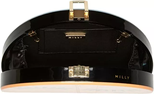 MILLY Solid Eyelash 1/2 Moon Clutch L12102 3