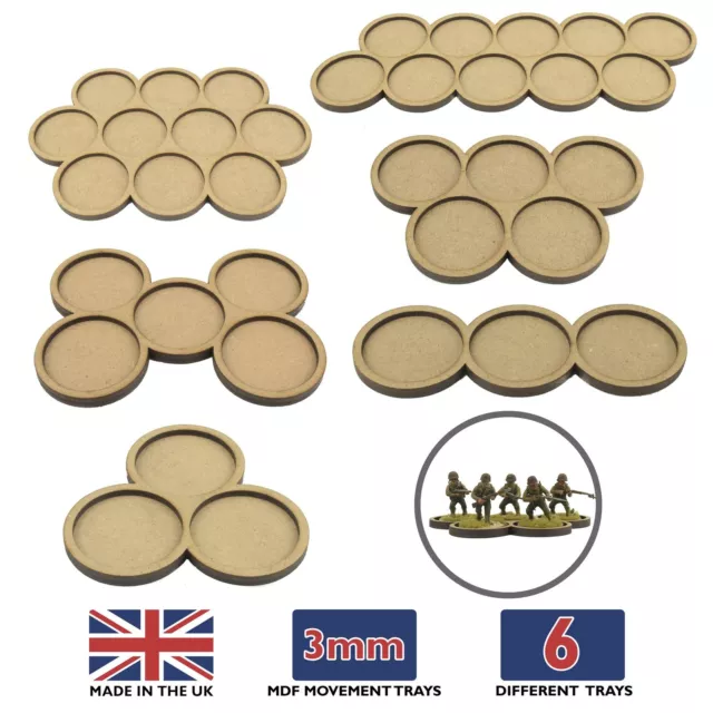 WWG Bandeja de Movimiento para Escaramuzas (Elige Forma & Tamaño) – Juego Base