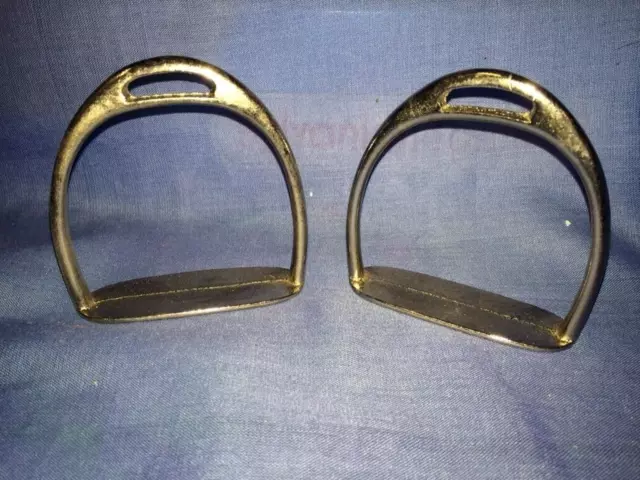 Brass Rocking Horse Stirrups For Restoration Or New Horse