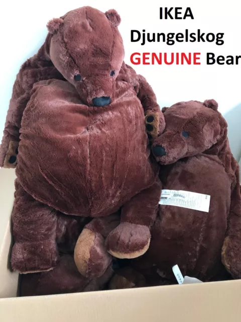 IKEA DJUNGELSKOG BEAR Soft toy ORIGINAL Brown100cm Animal Stuffed Teddy  GIFT £42.99 - PicClick UK