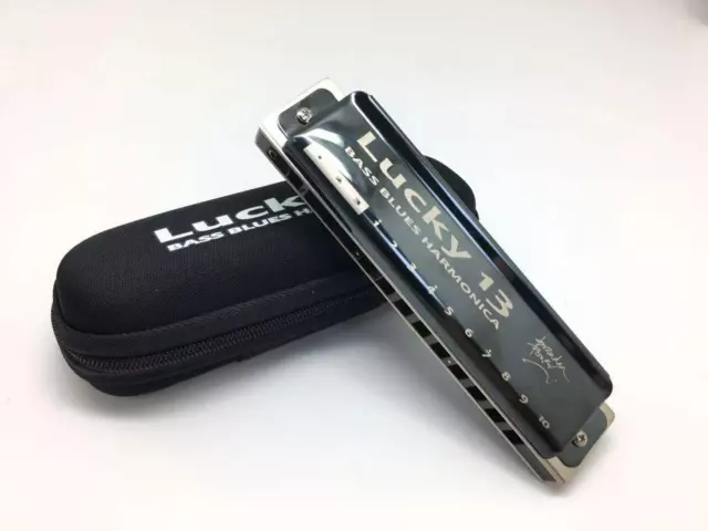 EASTTOP Lucky 13 Bass Blues Harmonica - Two harps in one!