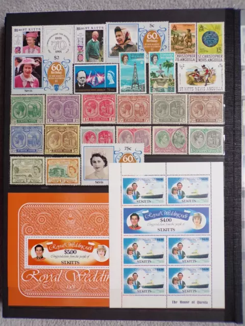 Collection Of St Saint Christopher Kitts Nevis Stamps