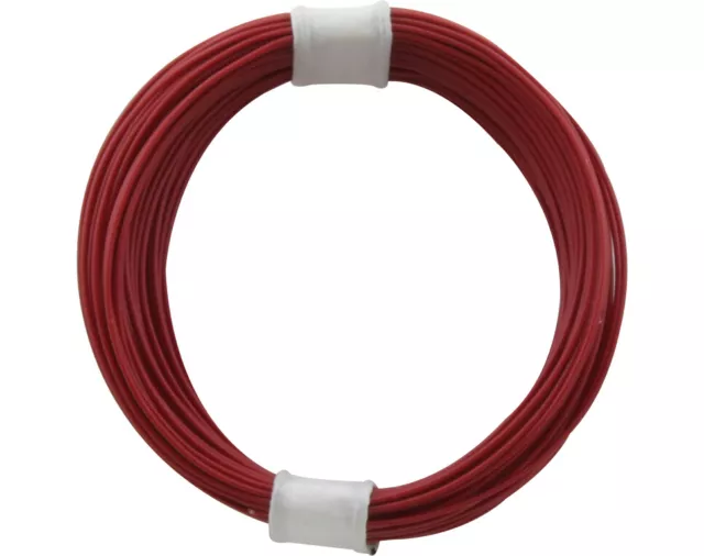 (1m = 23,9 ct) Decoderlitze Hochflexible 0,04 mm²   10m Ring  ROT  > NEU