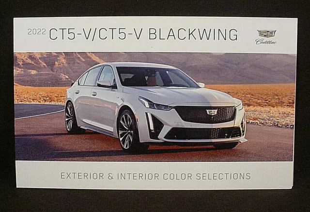 2022 Cadillac Ct5-V / Ct5-V Blackwing Paint Color Chip Brochure