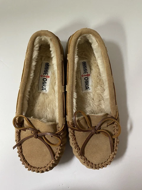 Minnetonka Moccasin Slipper, Women's Cally, Size 6 Cinnamon, #4011