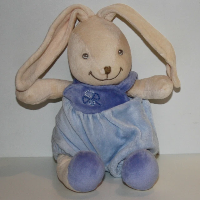 Doudou Lapin Nounours - Bleu