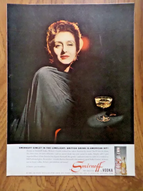 1959 Smirnoff Vodka Ad  Lovely Celeste Holm Enchanting Star of Stage & Screen