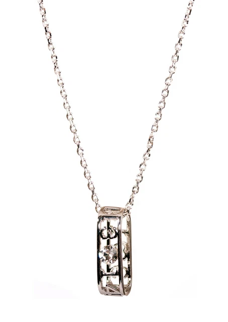 Crystals From Swarovski Lucky Angel Number 3014 Pendant Necklace Rhodium 2202Lh