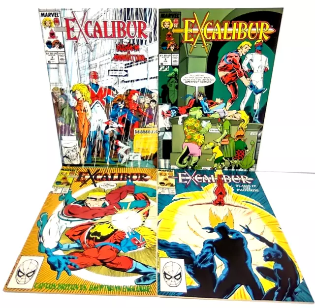 Excalibur Volume 1 Issues 8 9 10 11 Marvel Comics 1989 Lot of 4