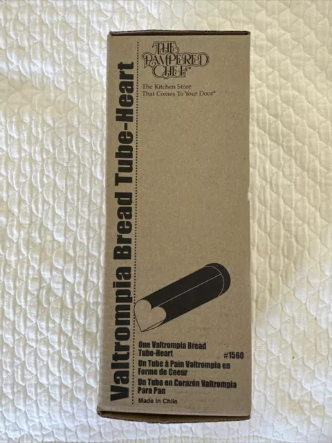 PAMPERED CHEF Valtrompia Bread Tube Heart Shaped #1560 New In Open Box