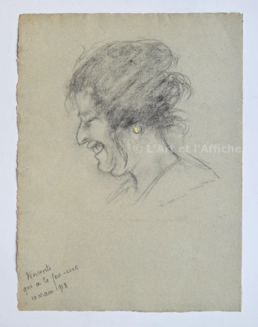 Dessin Au Fusain De Nu Féminin - École Des Beaux-Arts - Recto Verso - Œuvre Artistique