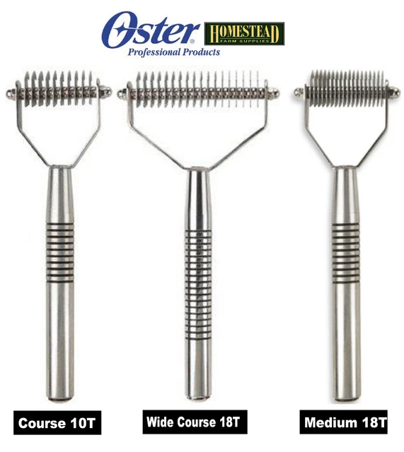 OSTER GROOMING RAKE 3 Sizes Thinning Thick Coats Dogs Horses