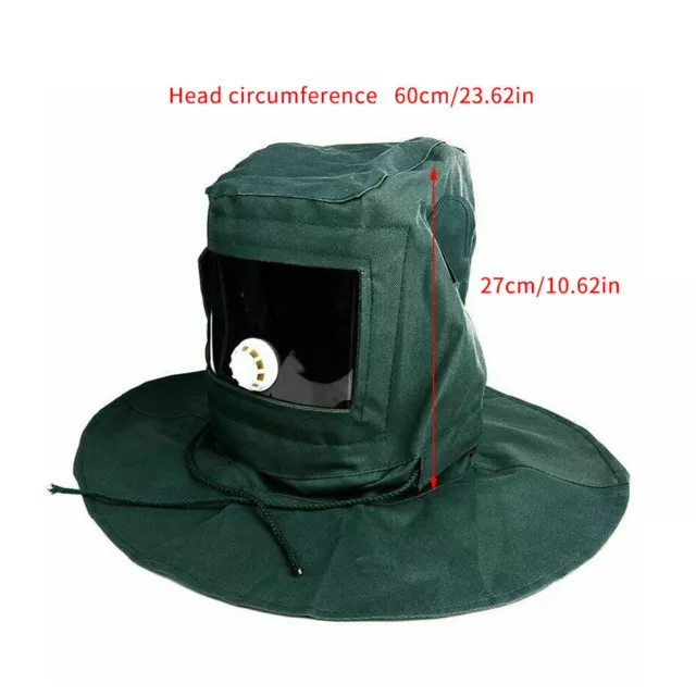 Sand Blasting Hood Blast Cap Anti Dust Wind Face Protector Sandblaster Helmet AU 2