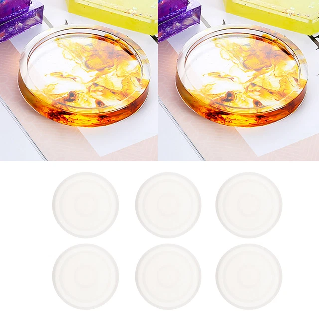 Prettyia 6 Set Silikonform für Harzguss Epoxid DIY Seife, Kerze, Untersetzer