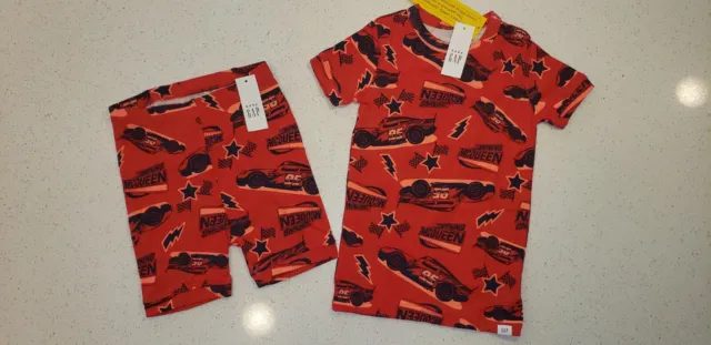 New W/Tags Authentic Disney Baby Gap Pajama Cars Lightning McQueen 6 months - 3T