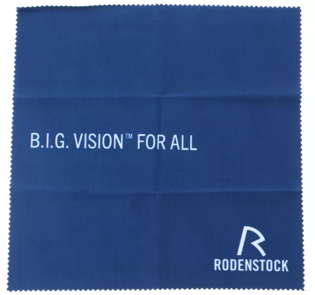 Schönes Microfasertuch von Rodenstock - B.I.G. VISION FOR ALL - Aufdruck in Blau