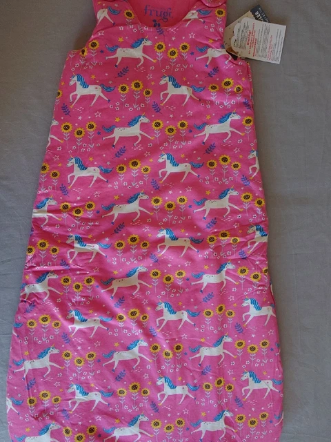 Frugi 12-24; Kuschelschlafsack/Flamingo Einhorn Schlittschuhe