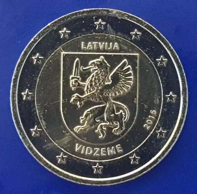 2 Euro 2016 Lettland   Regionen Lettlands - Livland/ Vidzeme   unz.