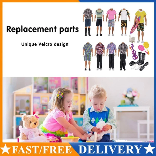 16pcs/set Dolls Clothing Shoes Handmade 11inch Random Pretend Play Dressup Toys