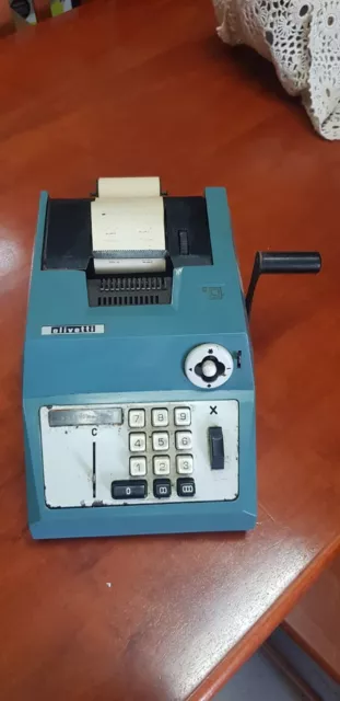 Calcolatrice Meccanica a Manovella Olivetti Summa Prima 20 Vintage anni 60 1960 2