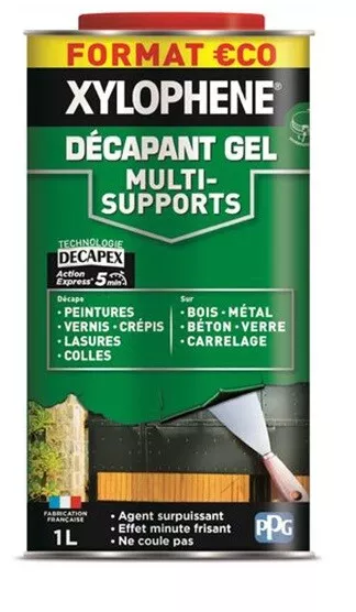 DECAPANT GEL peinture lasure colle vernis crépi MULTI SUPPORTS XYLOPHENE 1 LITRE