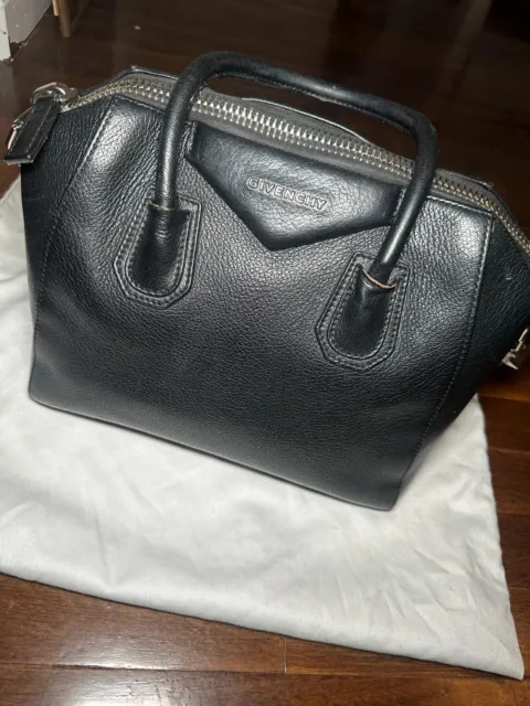 Givenchy Antigona Stamped Shoulder Bag Small Black Leather