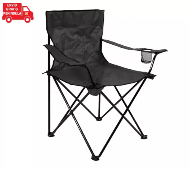 Silla Plegable de Camping Estructura de Acero Resistente