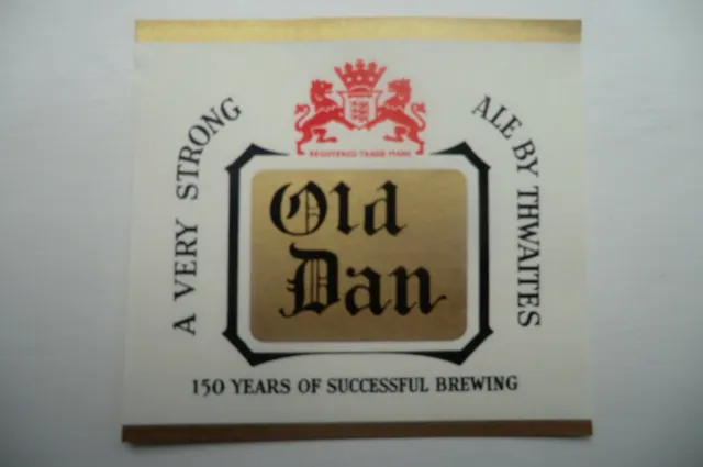 Mint Thwaites Old Dan Brewery Beer Bottle Label