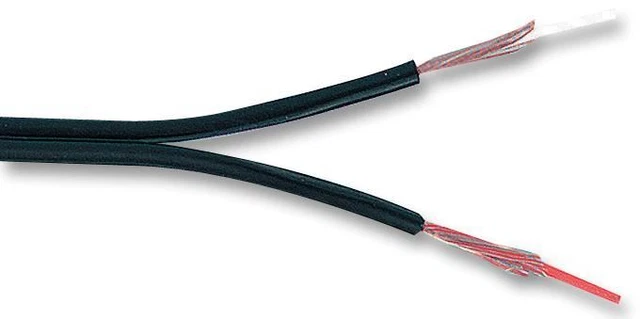 PRO POWER - Twin Individually Screened Audio Cable 10/0.12mm Black 100m Reel