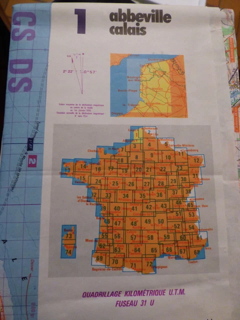 Carte IGN serie M663 : 61 nice barcelonnette  edition N° 2 1990