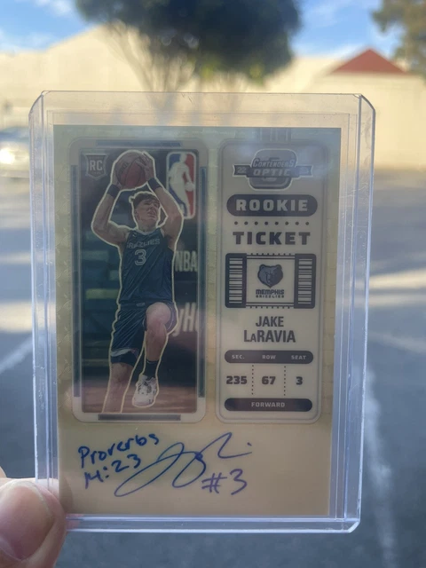 2022-23 Contenders Optic Rookie Season tickets Jake LaRavia Gold Vinly 1/1
