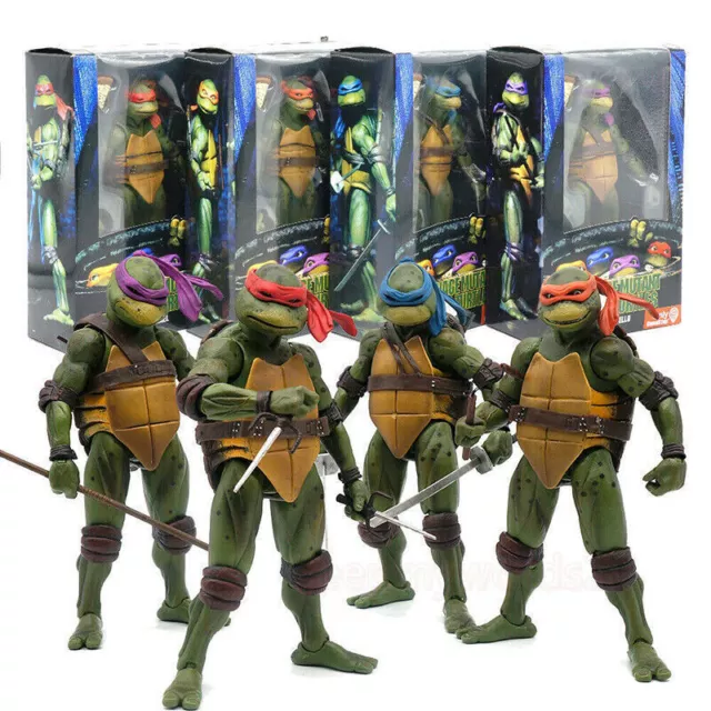 Action figure NECA TMNT Teenage Mutant Ninja Turtles 1990 anni film 7" giocattolo