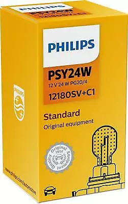 PHILIPS PSY24W Halogen turn signal bulb Silver 12V 24W PG20/4 12180SV+C1 Single