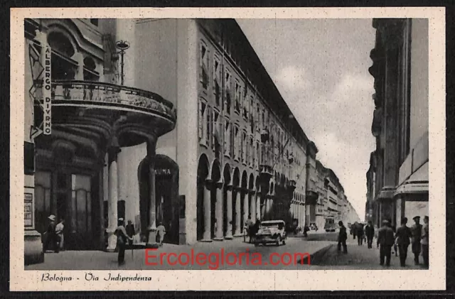ae1948 - CARTOLINA  D'EPOCA - Bologna Città - Via Indipendenza