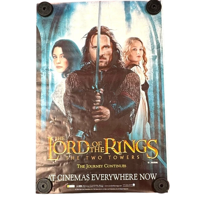 LORD OF THE Rings Rare Poster Promo Bus Shelter Original 2002 Two ...