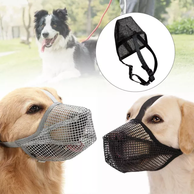 Breathable Dog Muzzle Anti-lick Pet Mouth Cover Mesh Anti-Biting Chewing Licking