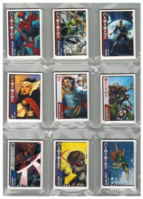 Marvel Tempo di Supereroi Incomplete Set -29 Cards Game Italy