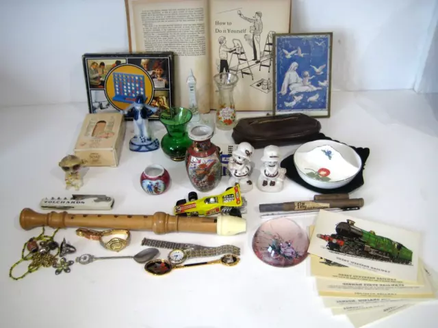 Job Lot Of Mixed Vintage Collectables, Trinkets, Curios, Treasures, Bits & Bobs.