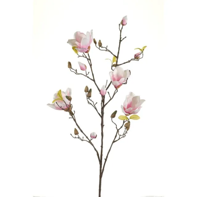 künstlicher Magnolienzweig creme weiß pink H. 105cm Emerald Kunstblumen