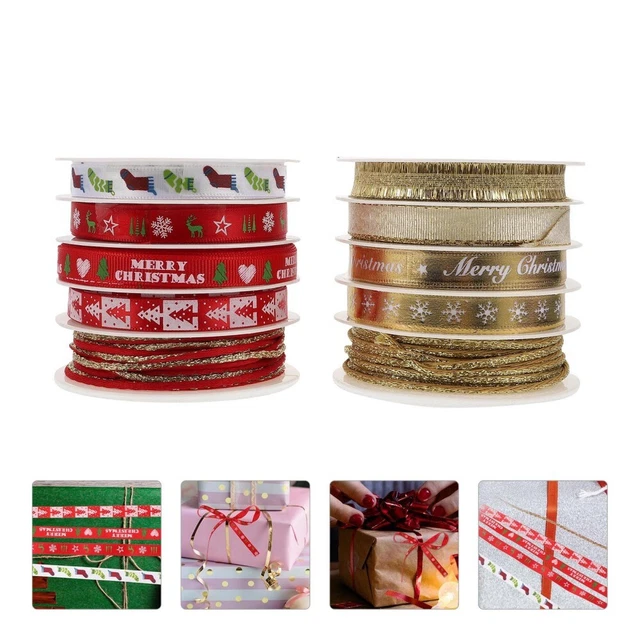 2 Sets Glitter Weihnachten Band Dekorative Band Weihnachten Partei Liefert