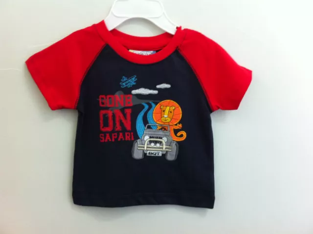 Baby Boy's Bqt Navy/Red Safari T Shirt~~Bnwt~~000  00