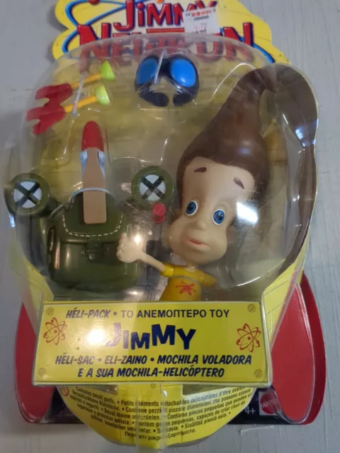 2001 Mattel Jimmy Neutron Heli-Pack Jimmy Figure NEW LIMITED RARE 2