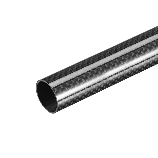 Carbono Fibra Redondo Tubo 20x18x500mm 3K Rollo Envuelto Brillante Superficie