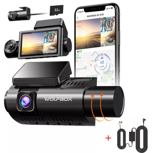 WOLFBOX D07 4k Dash Cam Front And Rear Car Camera