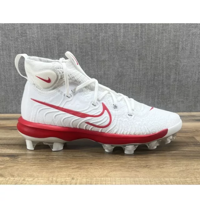 Mens Size 9.5 - Nike Alpha Huarache NXT MCS Baseball Plastic Cleats White Red