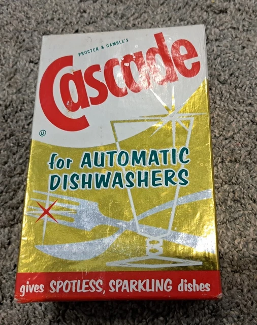 VINTAGE CASCADE DISHWASHING Detergent Box Automatic Dishwashers 9.99