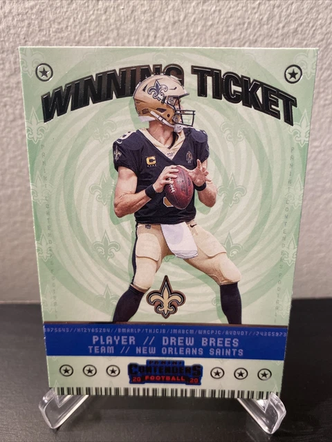 2020 Panini Contenders Football Winning Ticket #WT6 Drew Brees Saints