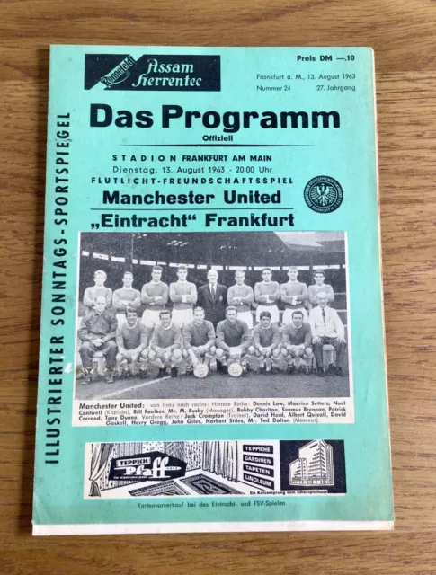 Eintracht Frankfurt v Manchester United 13th August 1963